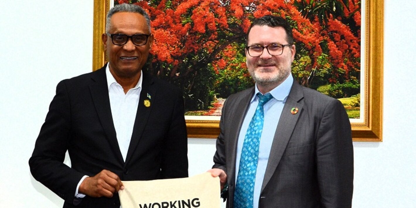 Hon. Michael Darville, Minister of Health and Wellness and WHO FCTC representative meet to discuss the FCTC mission. 