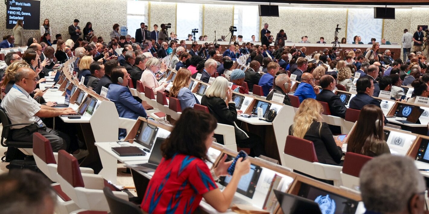 Delegates at World Health Assembly 