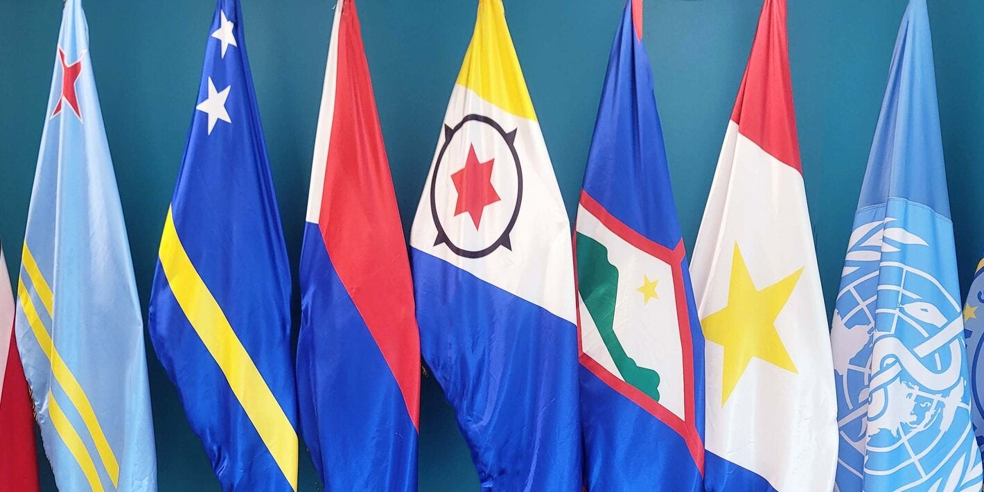 Flags of Trinidad and Tobago, and the Dutch Caribbean islands