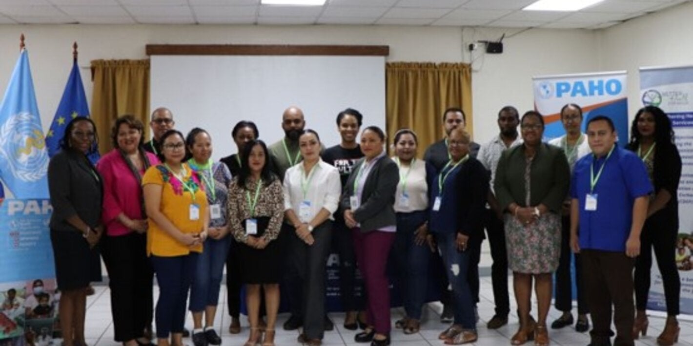 Participants on the mhGAP training in Belize
