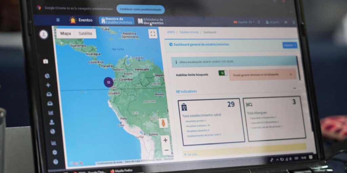 Plataforma que gestiona información durante emergencias se testea en Ecuador