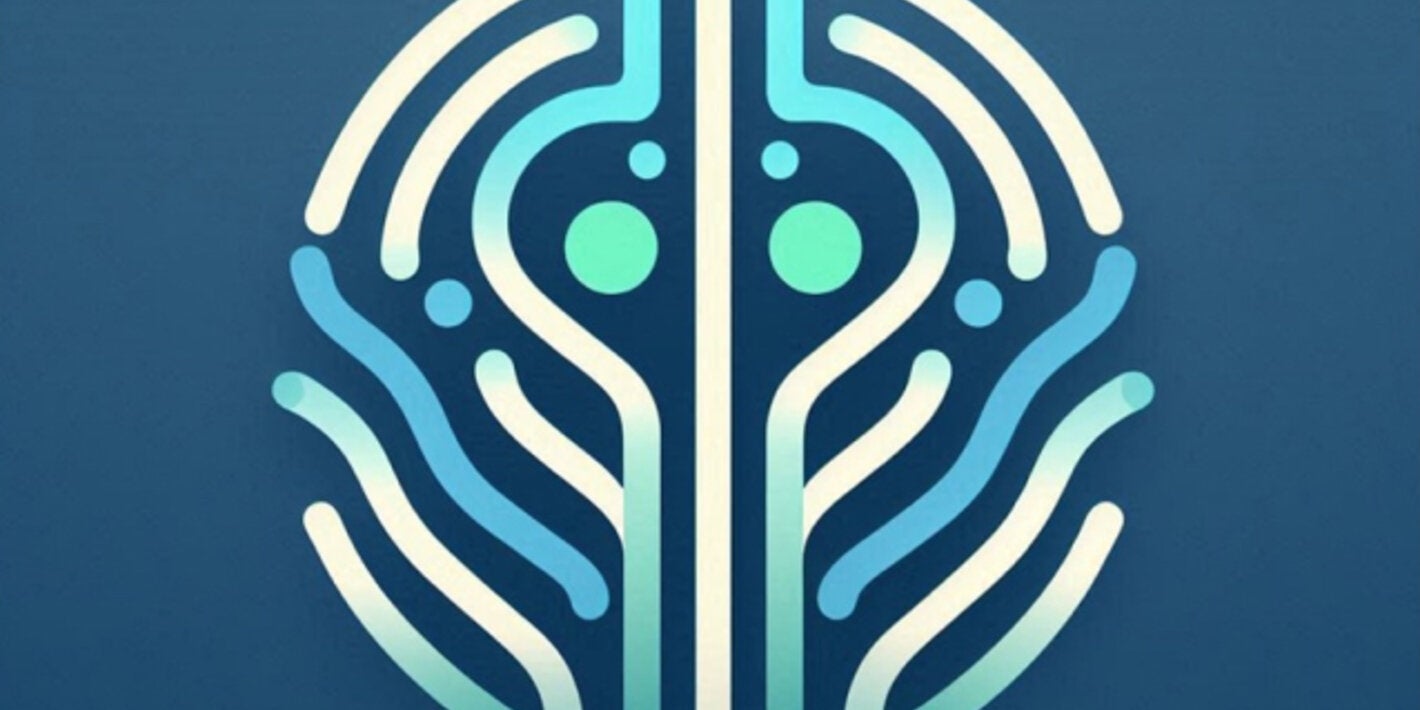 Graphic rendering of a brain