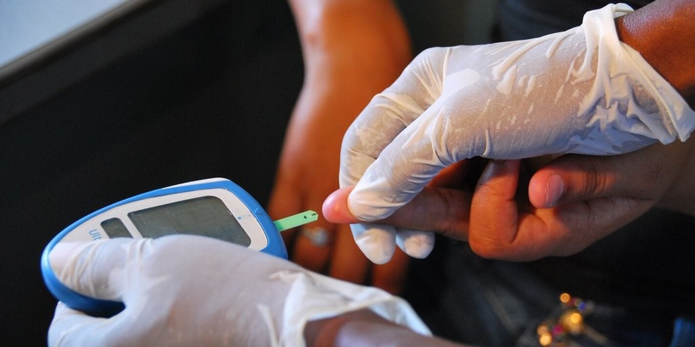 Muestra examen para detectar la diabetes