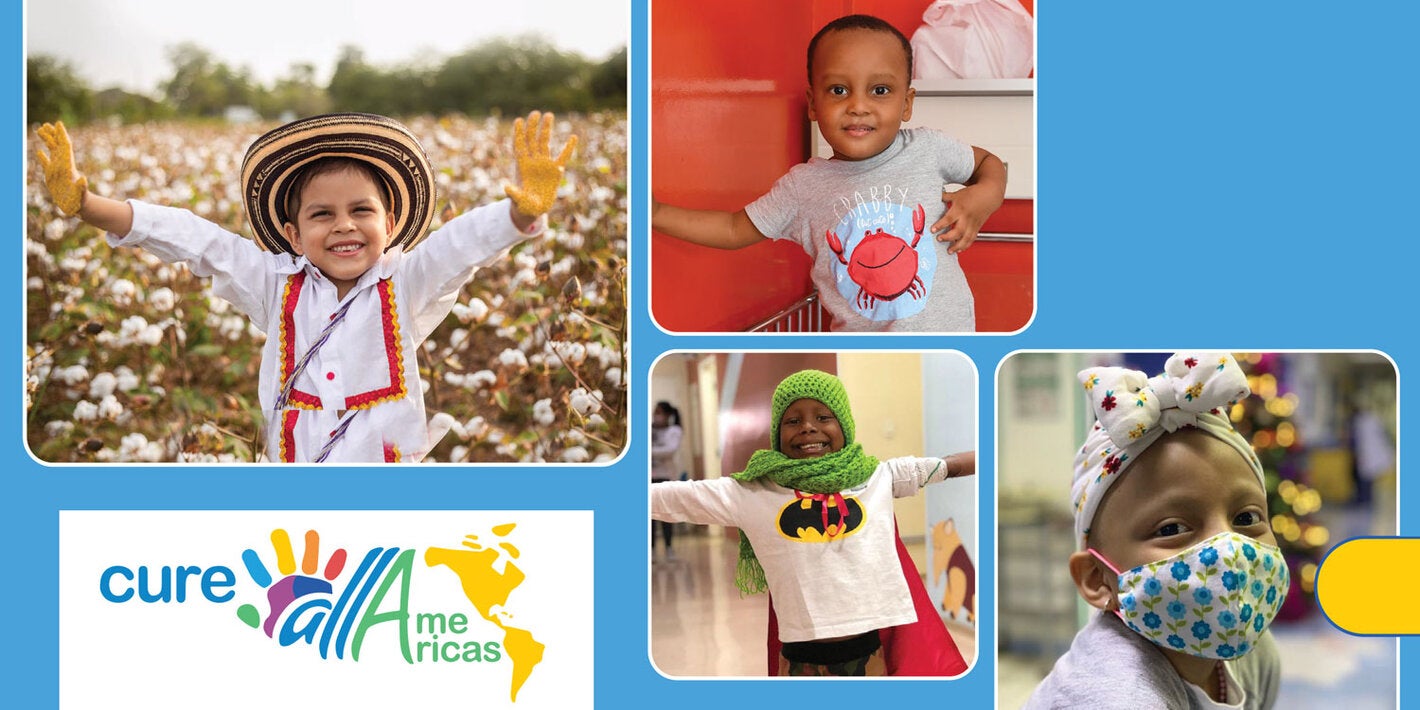 Várias fotos de crianças que sofreram de câncer.