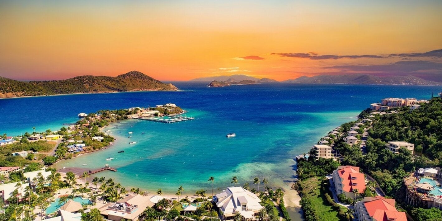 Aerial shot Caribbean