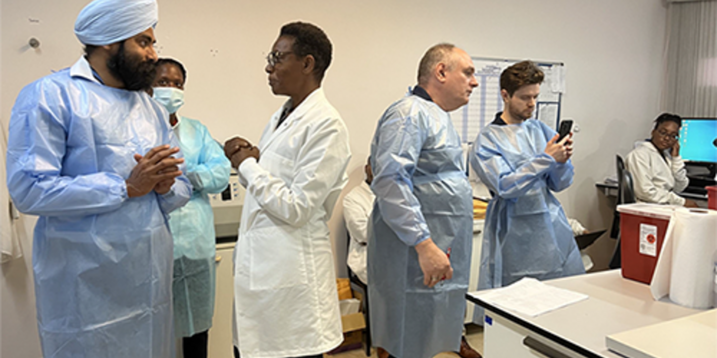 AMR team at laboratory in St. Lucia