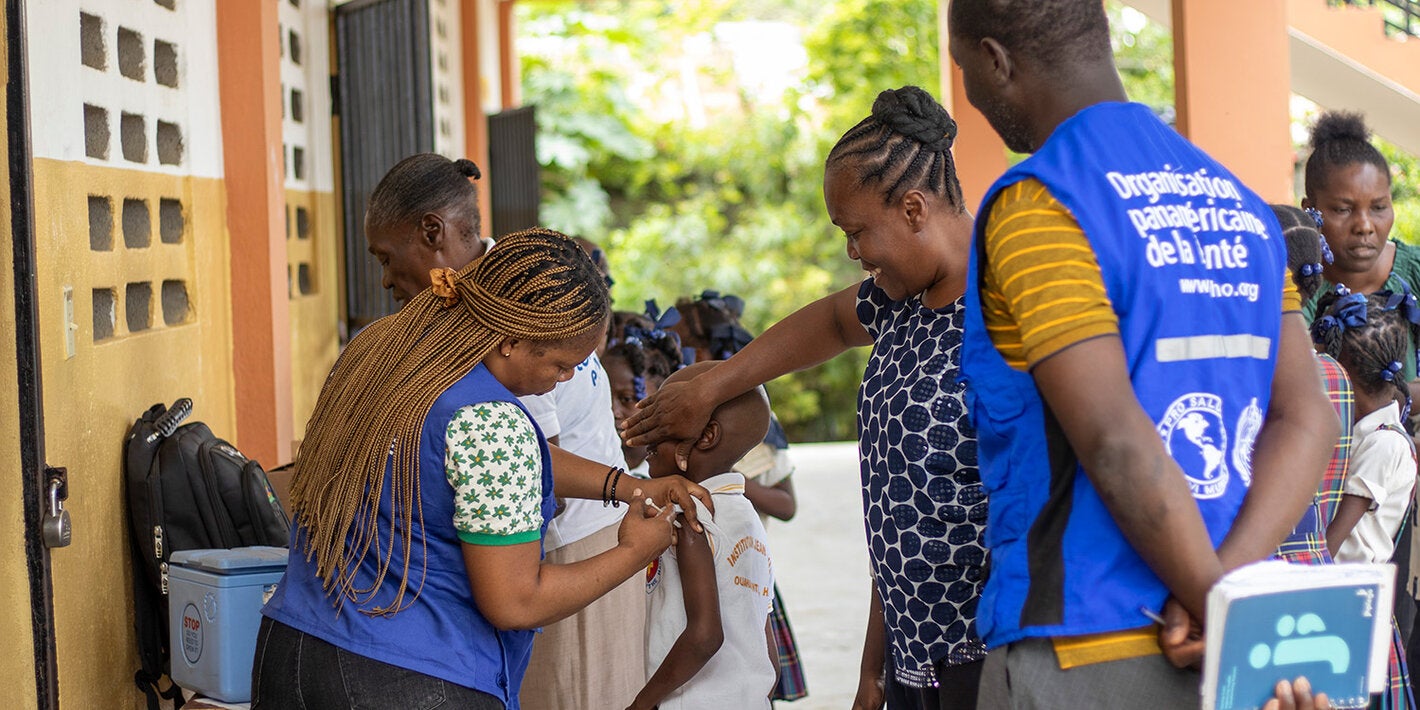 child getting vaccinated