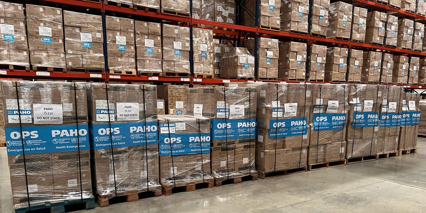 Shipment of essential medicines and supplies