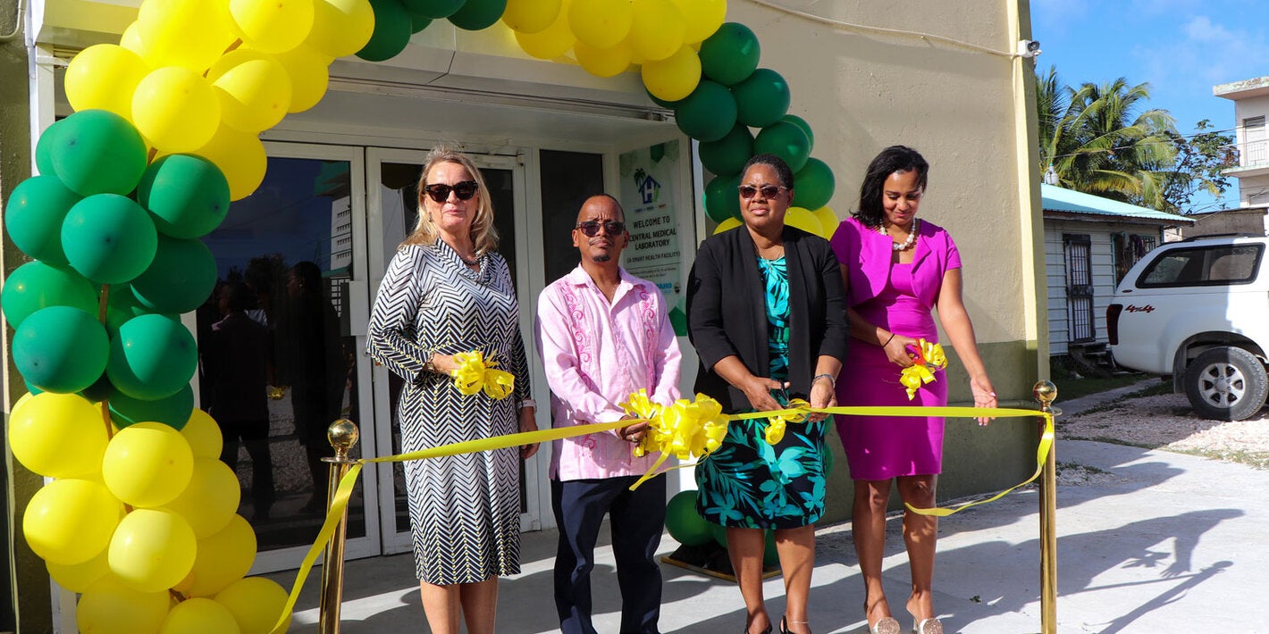 Ribbon cutting of the official handover of the Central Medical Laboratory