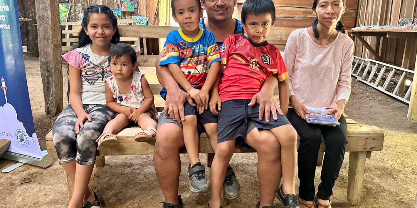 Family photo in rural area