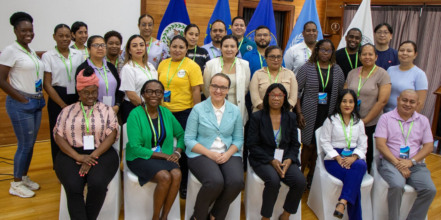 Group photo of the mh-GAP training of trainers in Belize. 