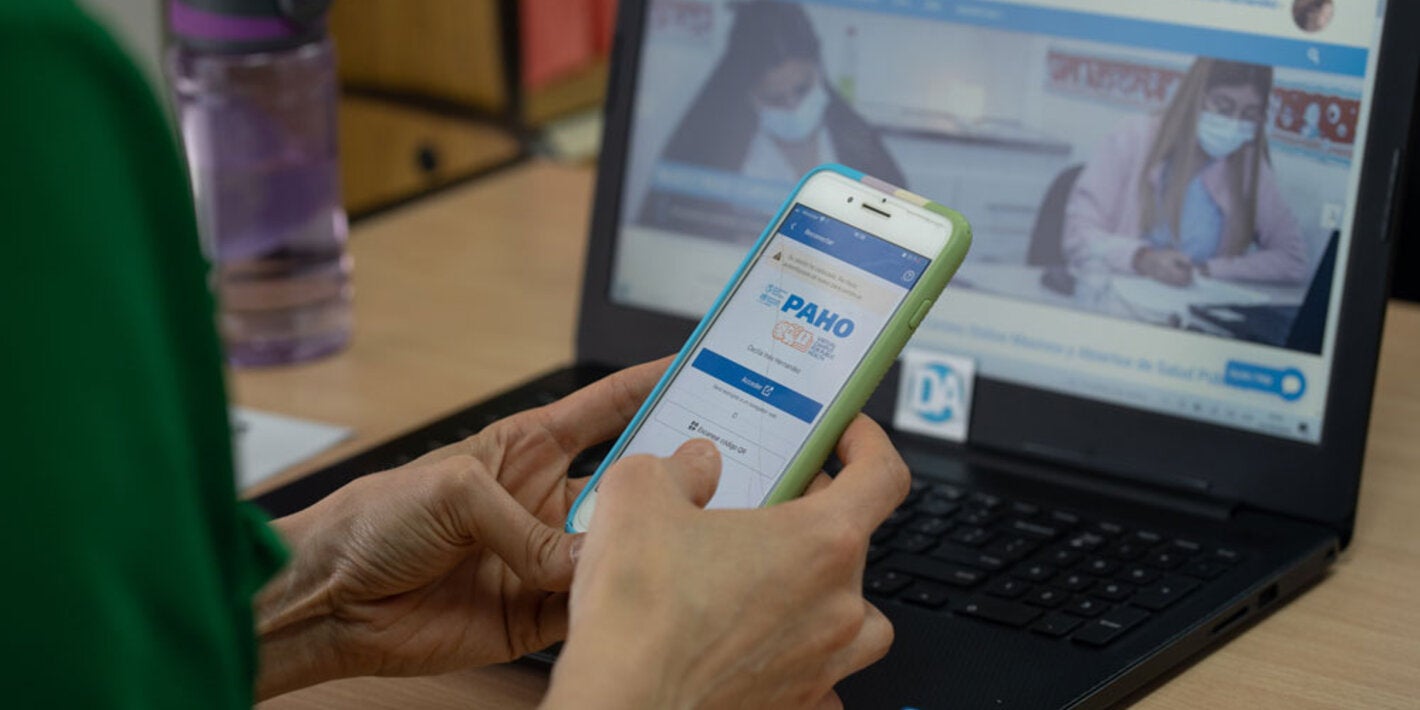 Virtual Campus of Public Health user accessing a course