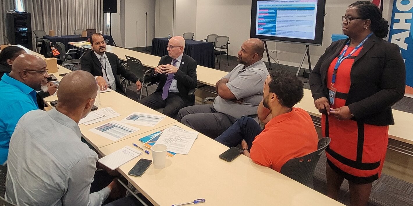 Group discussion at the Cybersecurity Workshop