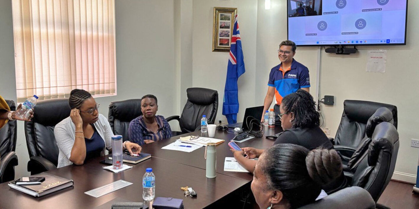 Meeting with ministry of health officials in Montserrat