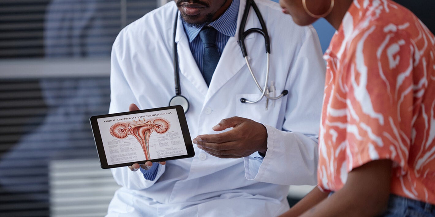 Female patient at doctor's office