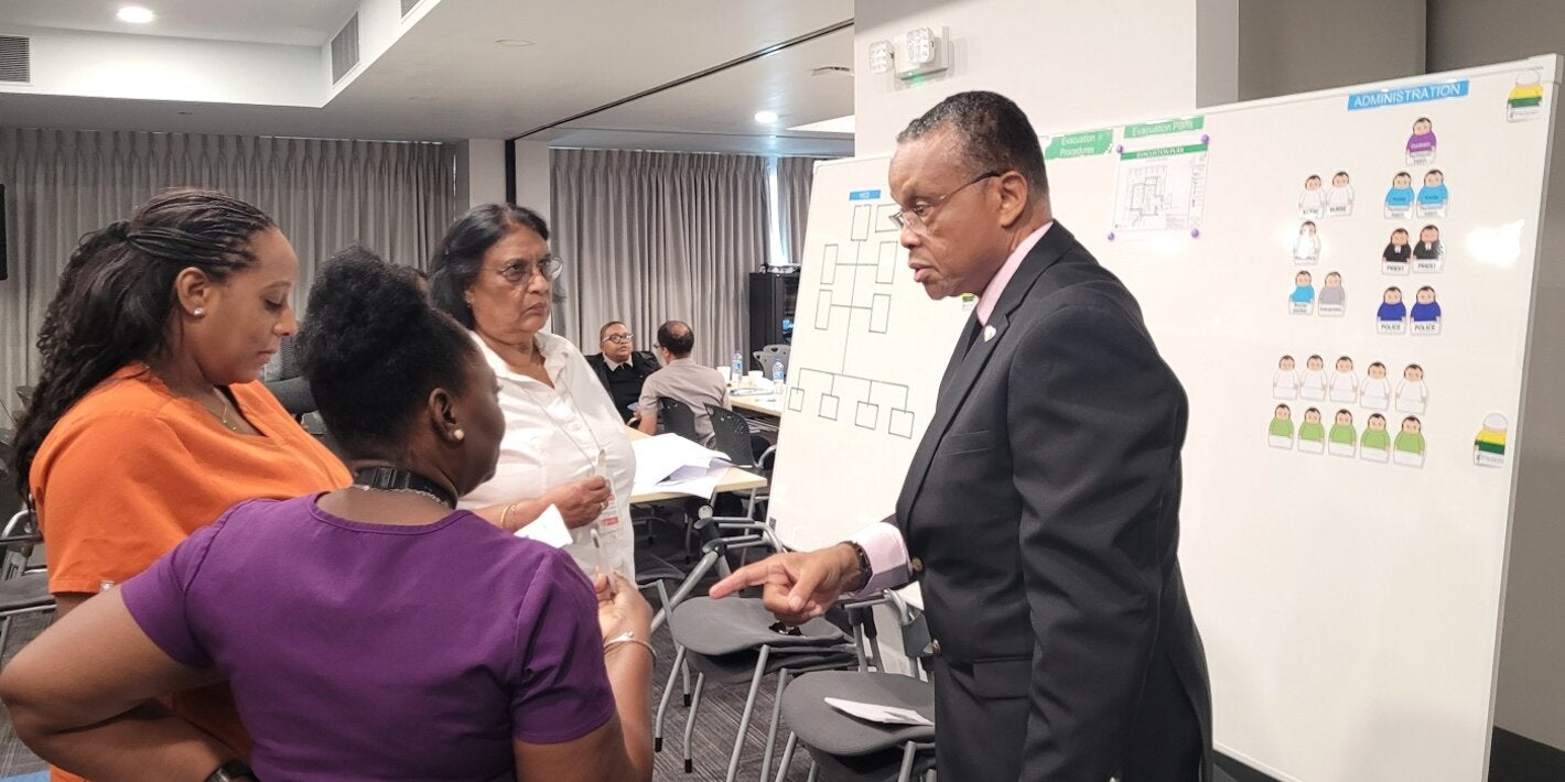 Participants and Facilitator during the simulation exercise