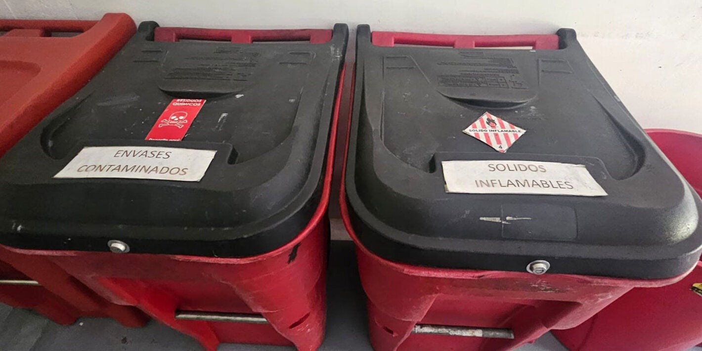 Contaminaded containers