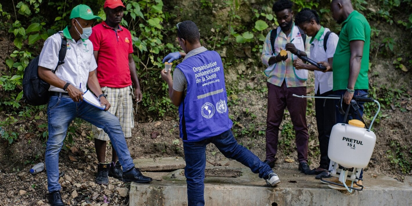testing water for cholera in haiti