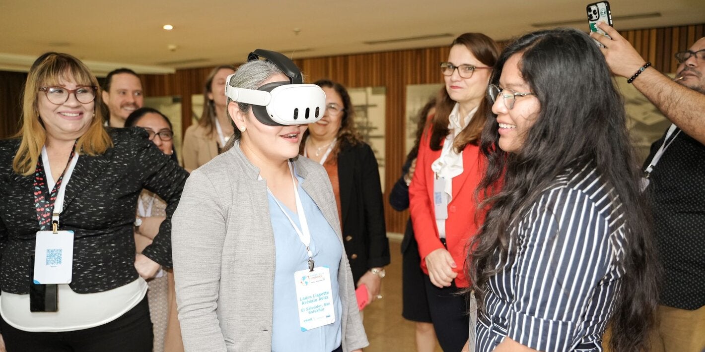 woman with vr headset