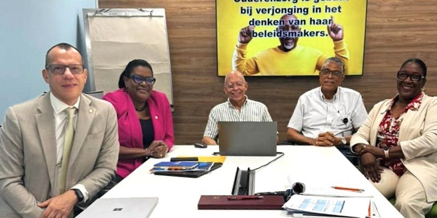 PAHO/WHO TTO team with representatives from the Council of the Elderly- Curacao