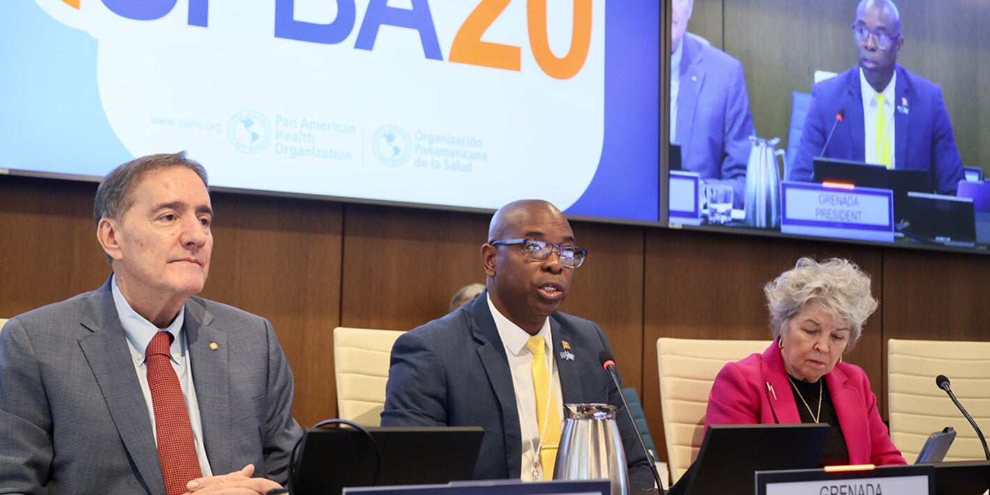 Head table at a meeting