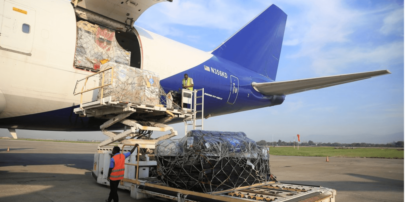 Plane with loading dock