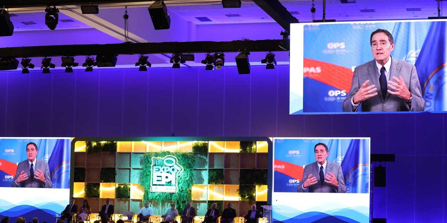 Jarbas Barbosa na abertura, em vídeo