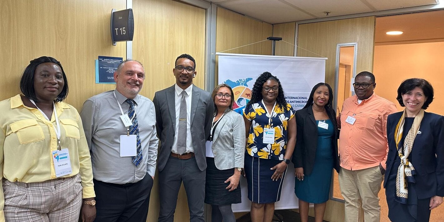 Caribbean AMR Experts and PAHO WHO teams in Brasília Brazil for the 1st Americas Regional Meeting on Antimicrobial Resistance.