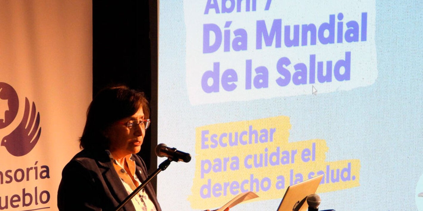 Dra. Tambini en el dia mundial de la salud