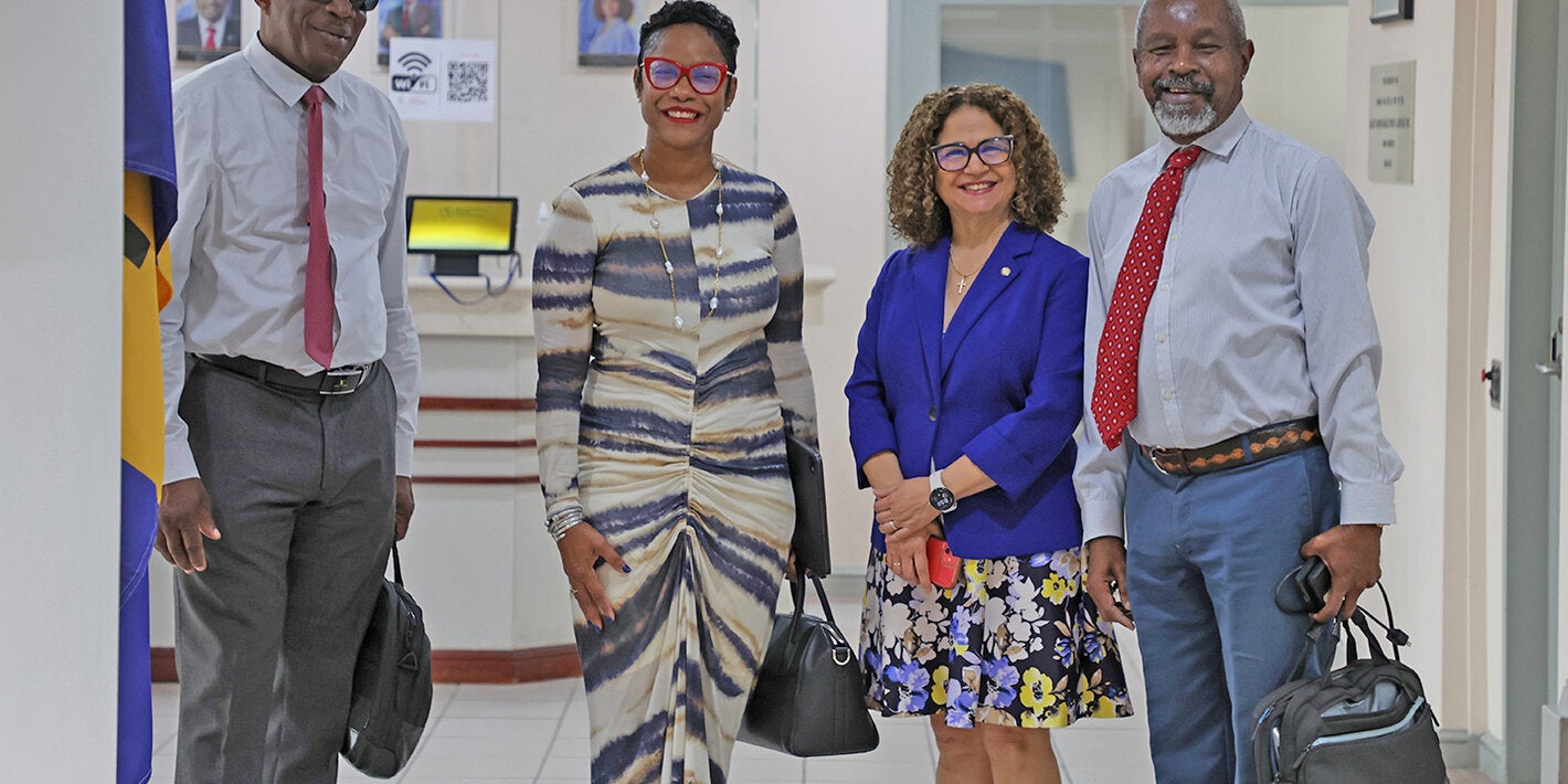 Minister of Health and Wellness Barbados and team with PWR-ECC