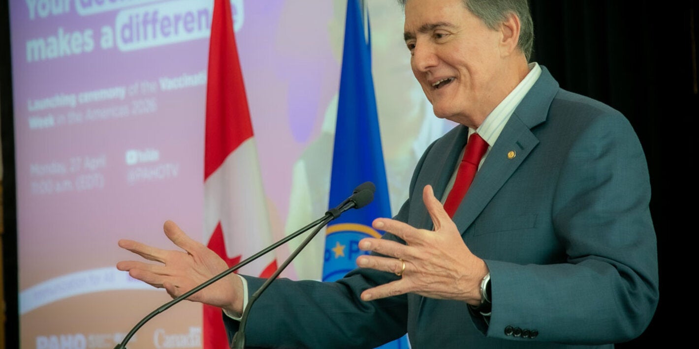 El Dr. Jarbas Barbosa en el lanzamiento de VWA 2026 en Ottawa, Canadá.