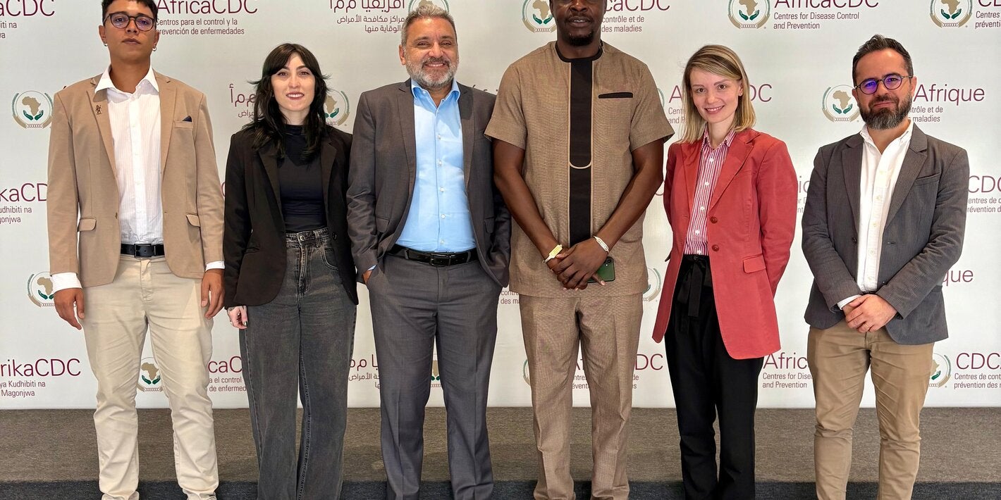 Africa CDC and PAHO representatives during a technical meeting on epidemiology training cooperation