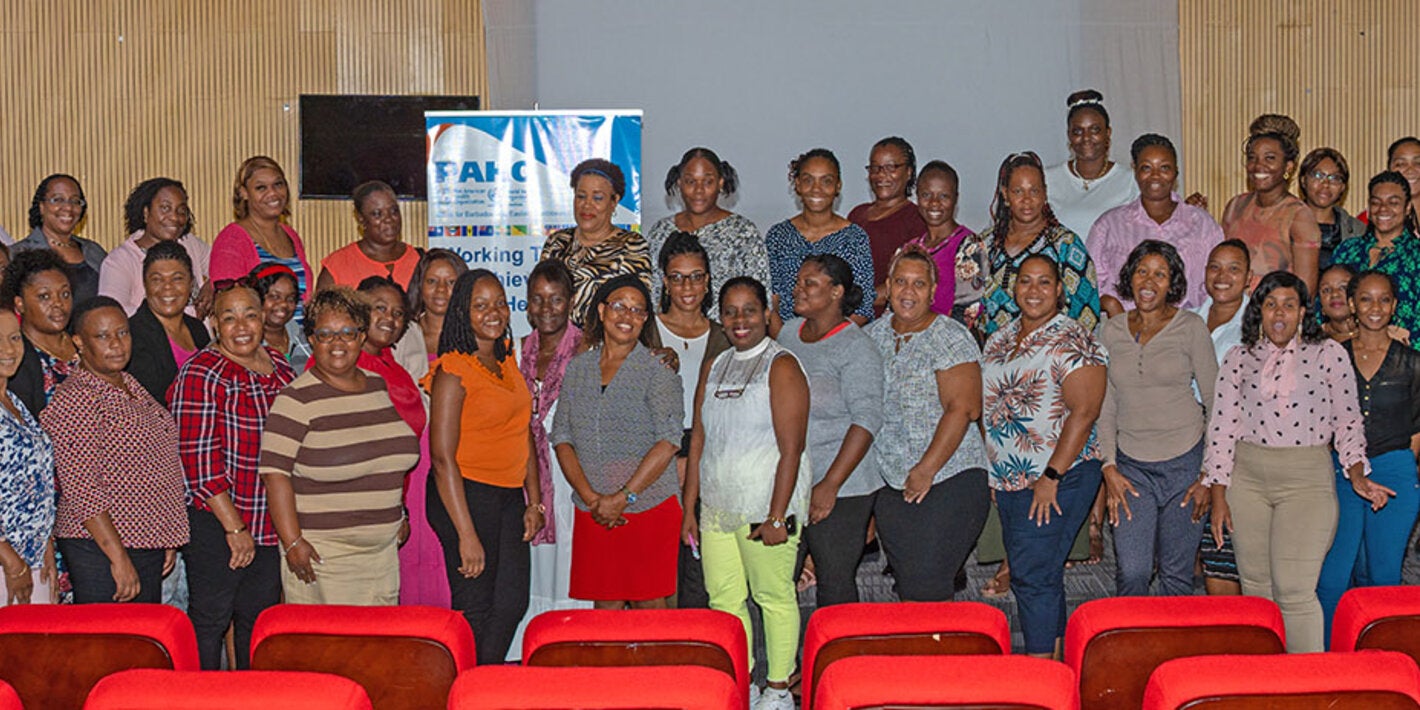Health care workers attending workshop