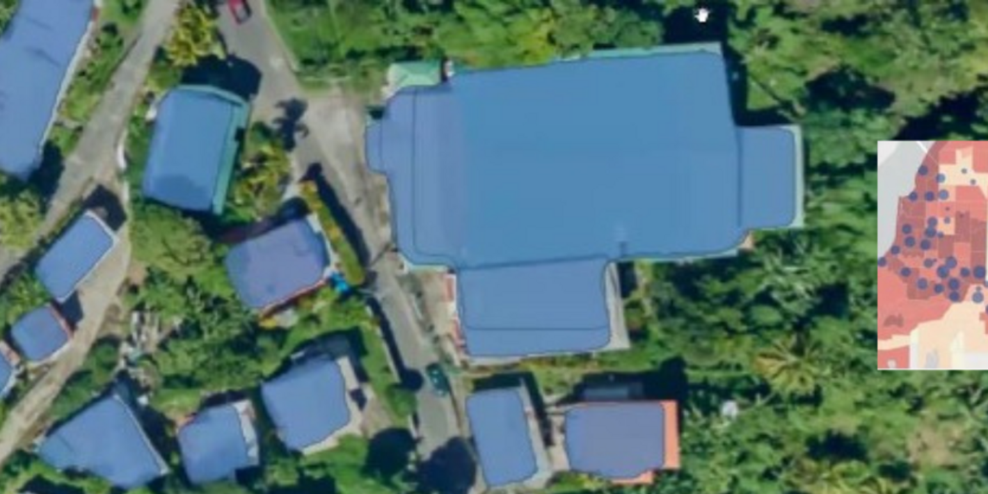 aerial view houses