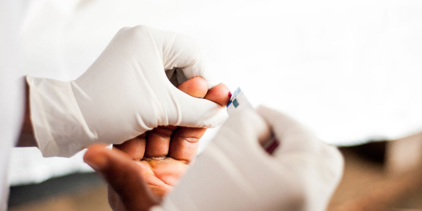 Patient undergoing HIV testing