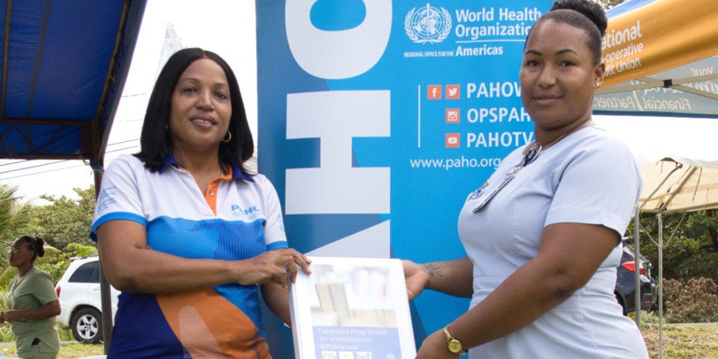 Handing over of manuals in Dominica