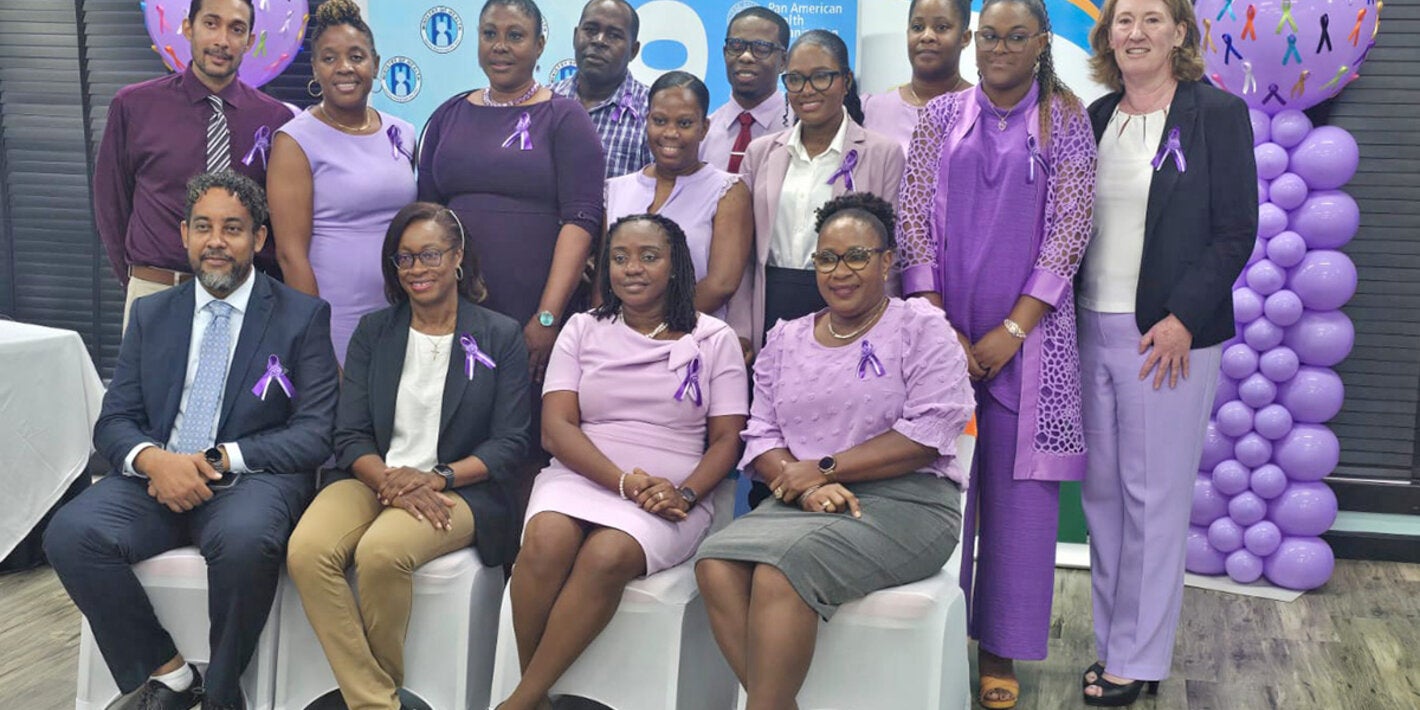 Group photo launch of national cancer registry in Saint Lucia