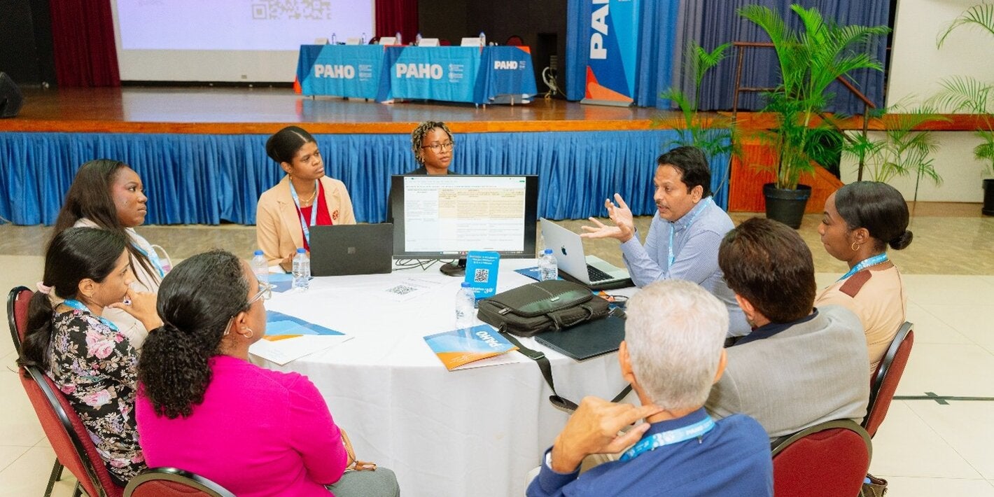 Participants in discussion during group work