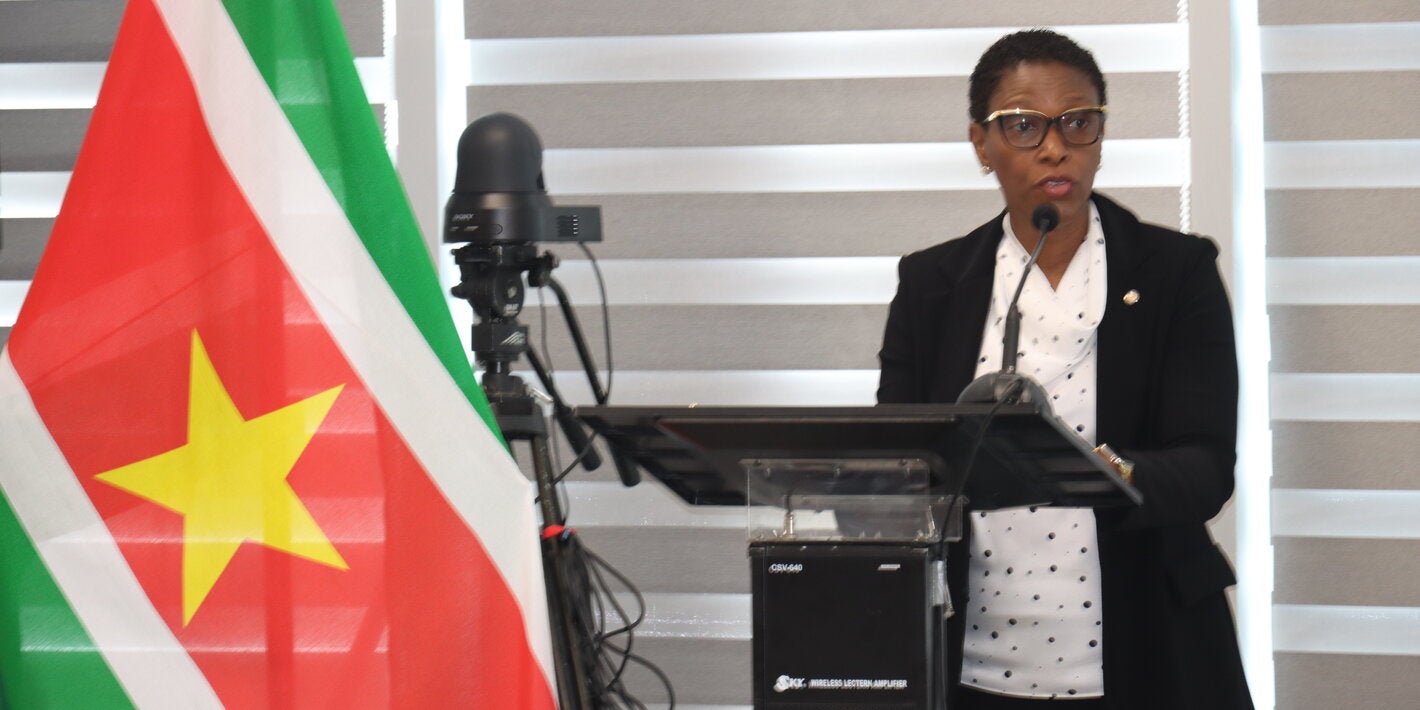 Dr. Rhonda Sealye - Thomas delivering her opening remarks. 