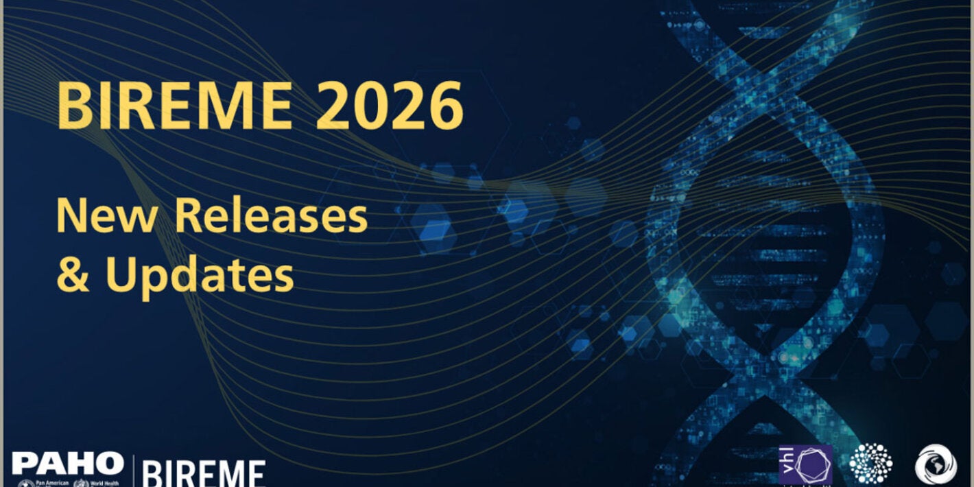 Banner for the “BIREME 2026: New Releases & Updates” series, featuring a DNA illustration and institutional logos.