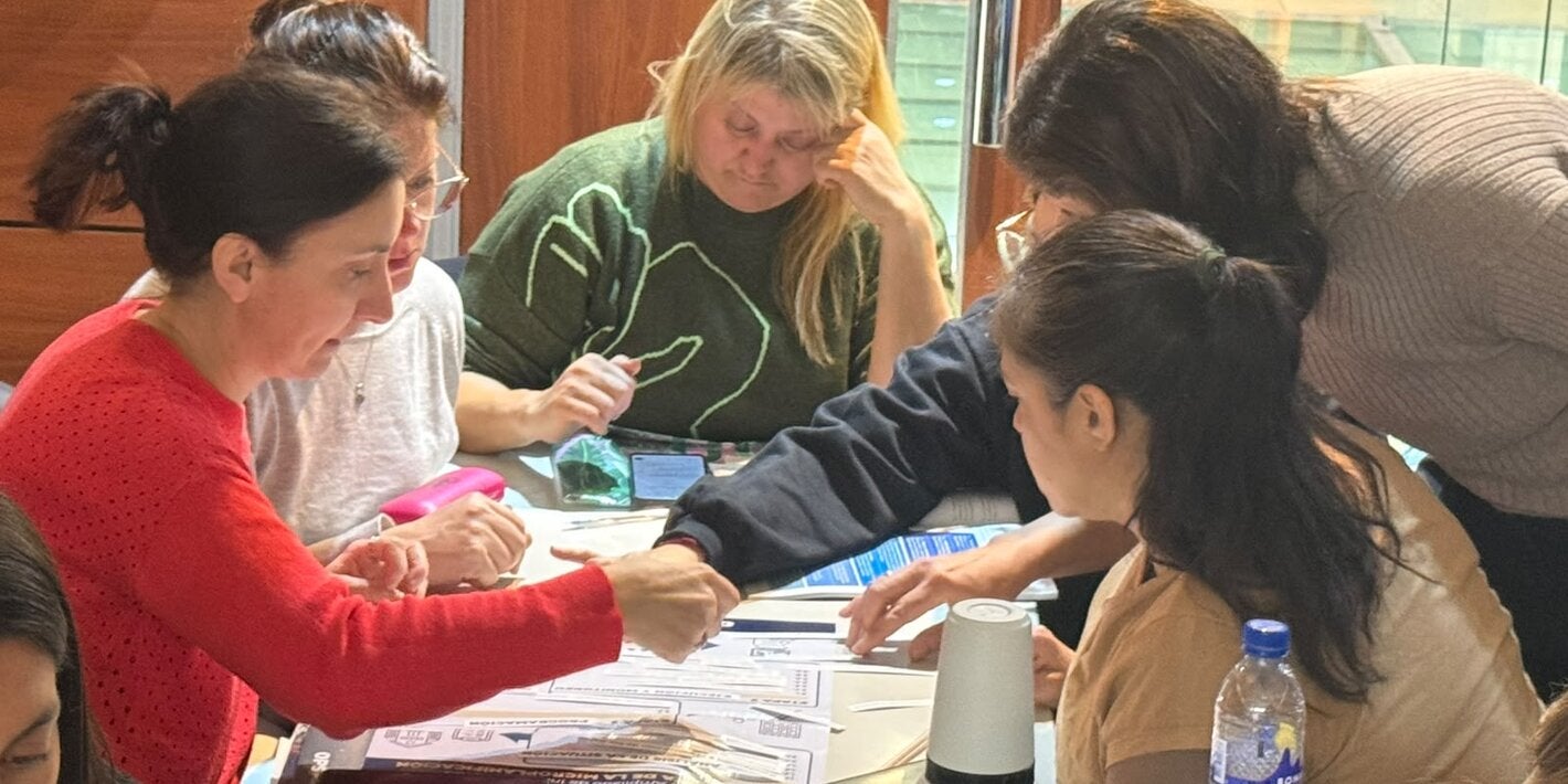 Foto de un momento del taller en Nequén