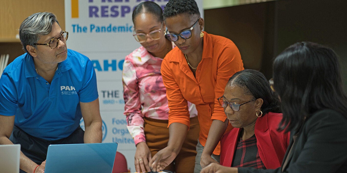 Participants at centralized health workforce database workshop