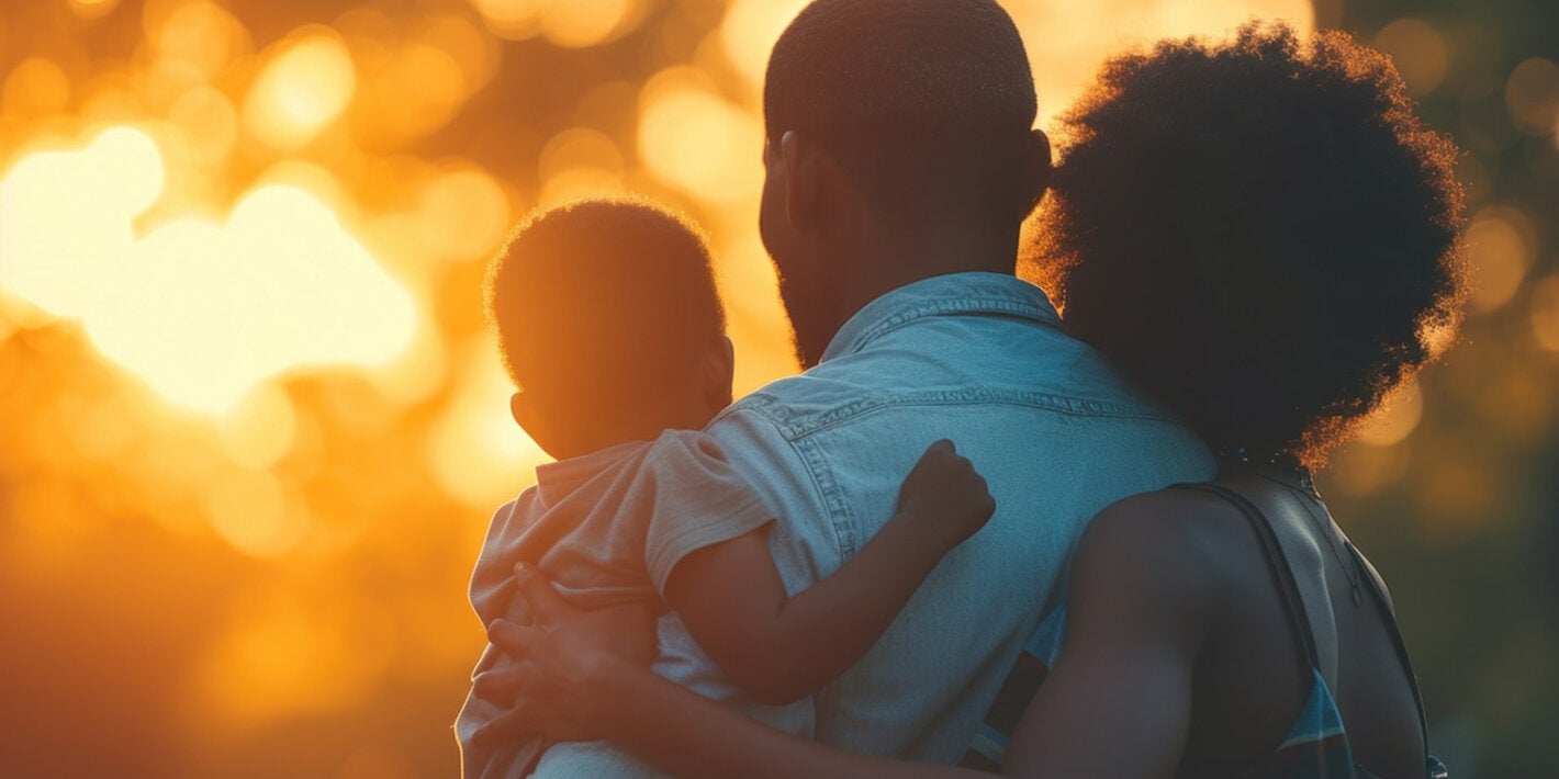 A family enjoying nature