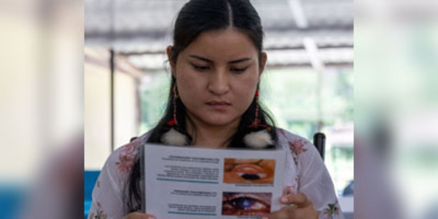 La OPS impulsa diálogos interculturales en Ecuador para fortalecer la eliminación del tracoma y la respuesta a la salud materna, embarazo adolescente, y otros desafíos prioritarios