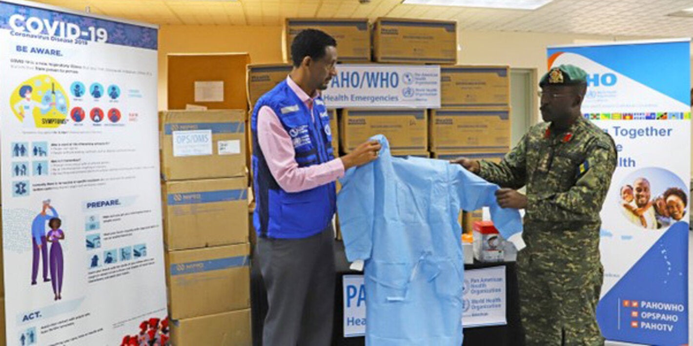 PAHO donates PPE to Barbados Defense Force