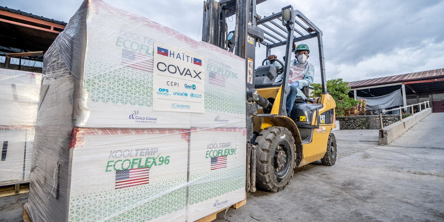 Arrival of COVID-19 vaccine to Haiti