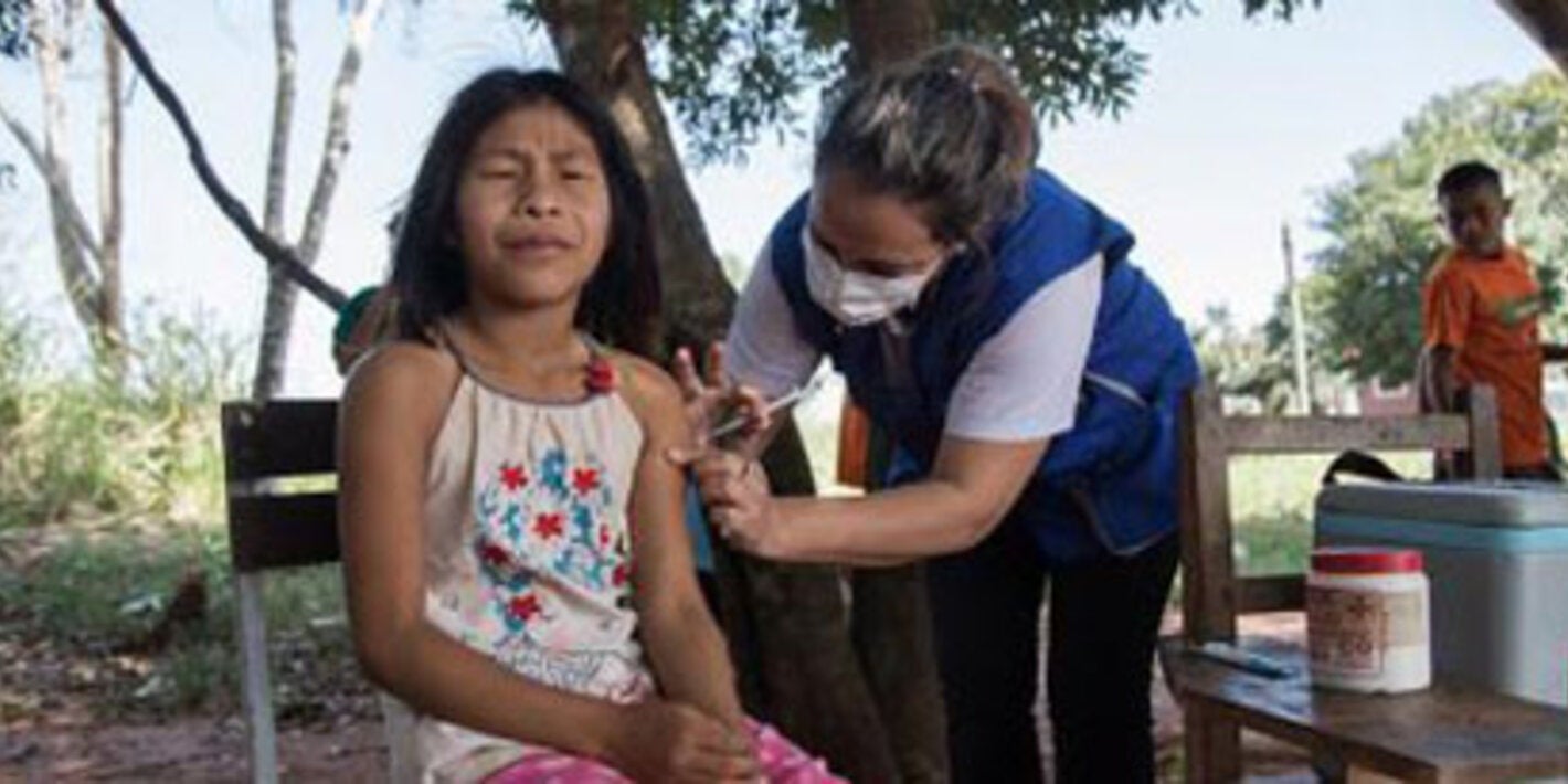 Girl getting rabies prophylaxis vaccine