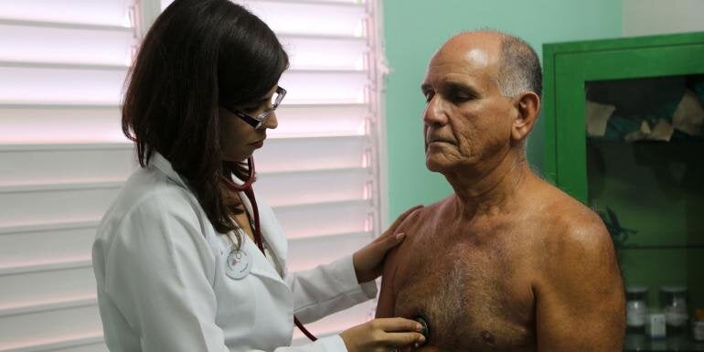 Man getting a health checkup