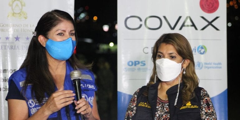 Representante de OPS/OMS con la Ministra de SAlud HND