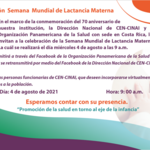 Invitación evento lactancia materna